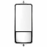 United Pacific 7"x16" West Coast Mirror with Convex Lower Mirror - Stainless - Heated