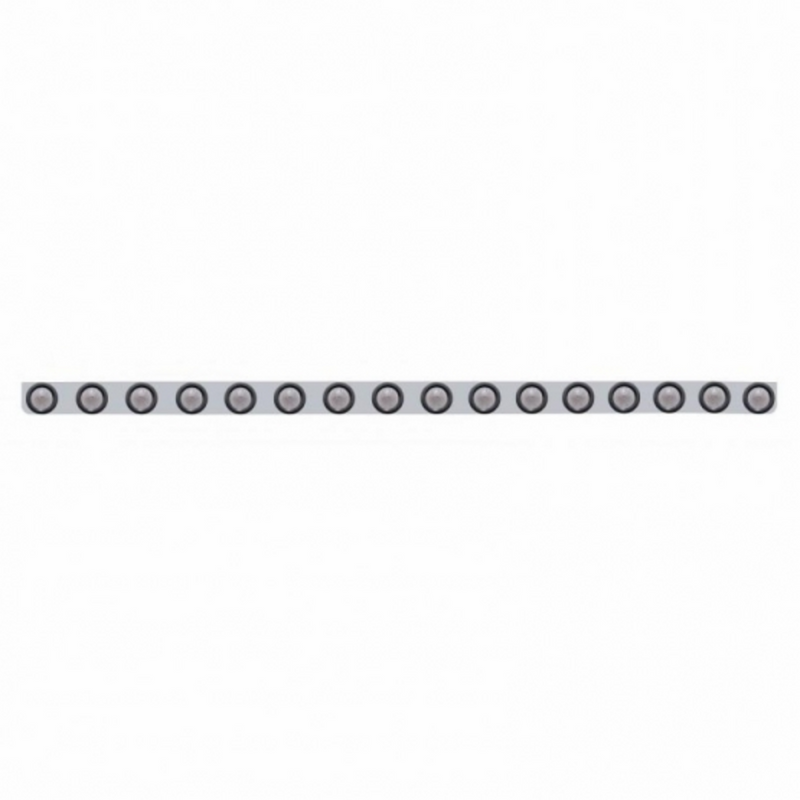 United Pacific 79-1/2" SS Bumper Light Bracket With 16X 9 LED 2" Beehive Light -Red LED/Clear Lens 62951