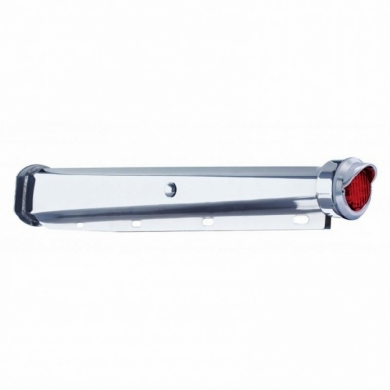 United Pacific 30" Heavy Duty Mud Flap Hangers With 9 LED End Cap & Visor Red LED/Red Lens (Pair) 65001