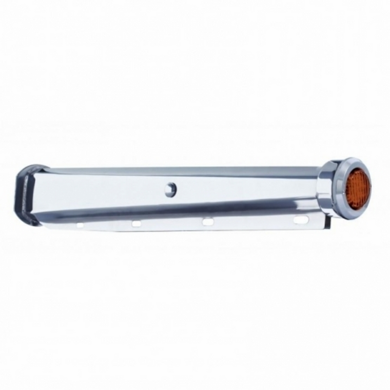 United Pacific 30" Heavy Duty Mud Flap Hangers With 9 LED End Cap & Bezel Amber LED/Amber Lens (Pair) 66000