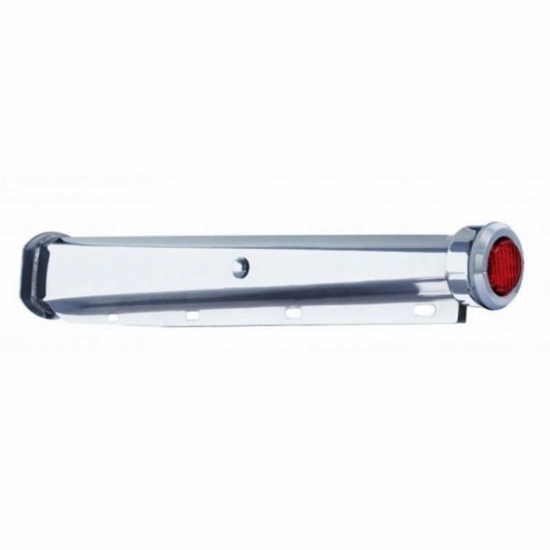 United Pacific 30" Heavy Duty Mud Flap Hangers With 9 LED End Cap & Bezel Red LED/Red Lens (Pair) 66001