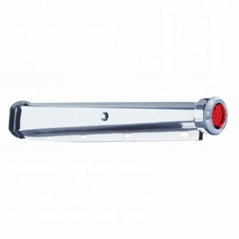 United Pacific 30" Heavy Duty Mud Flap Hangers With 9 LED Reflector End Cap & Bezel Red LED/Red Lens (Pair) 66005