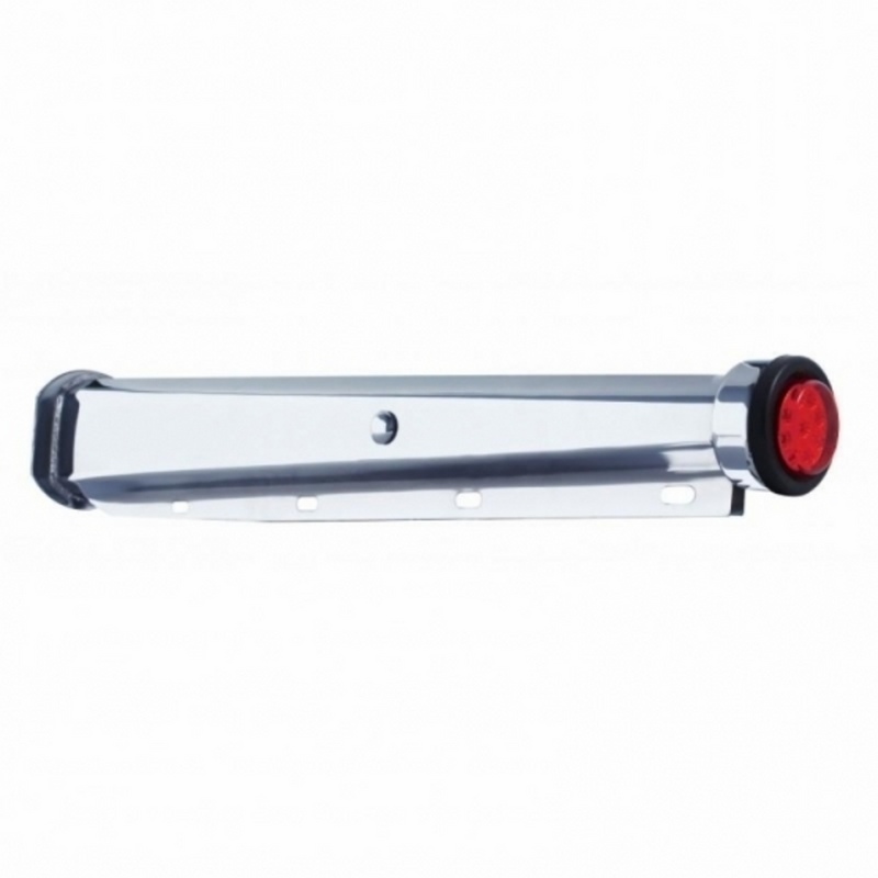 United Pacific 30" Heavy Duty Mud Flap Hangers With 9 LED Reflector End Cap & Grommet Red LED/Red Lens (Pair) 67005