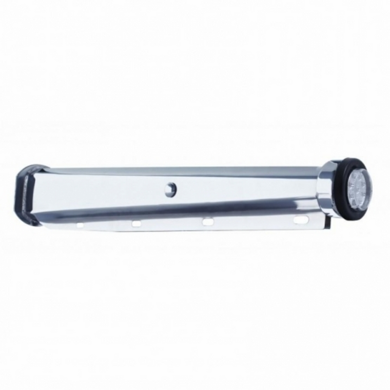 United Pacific 30" Heavy Duty Mud Flap Hangers With 9 LED Reflector End Cap & Grommet Red LED/Clear Lens (Pair) 67007