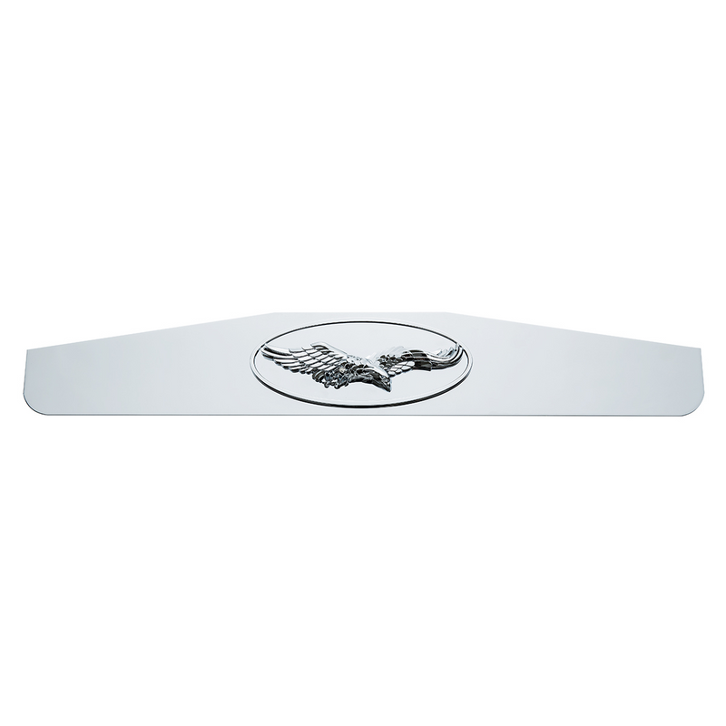 United Pacific 4" x 24" Chrome Bottom Mud Flap Weight With Oval Cast Eagle Emblem 67013