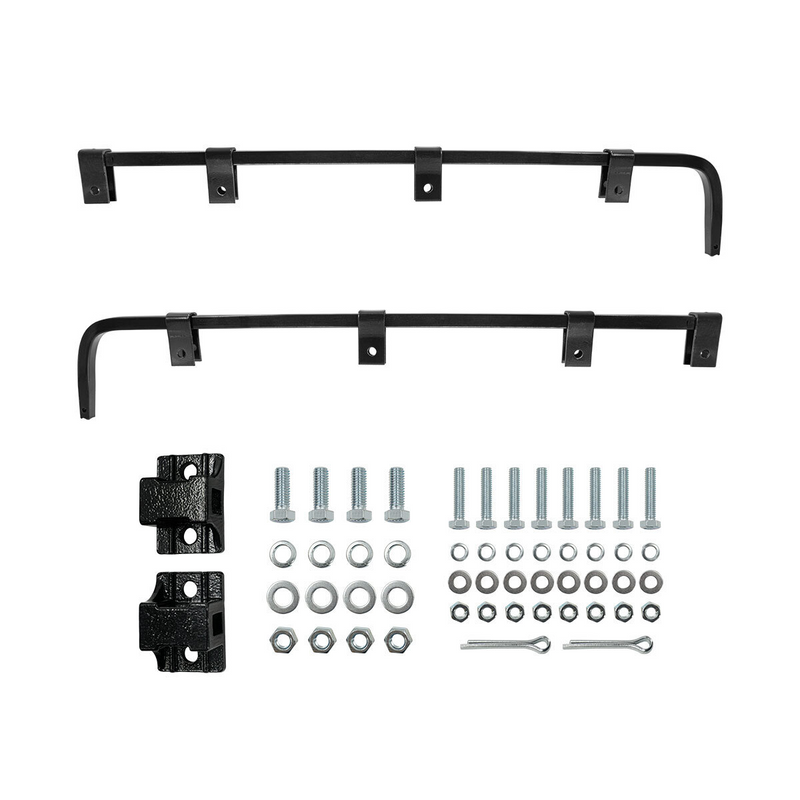 United Pacific Black Straight Mud Flap Hangers With Mounting Hardware No Coil (Pair) 67032
