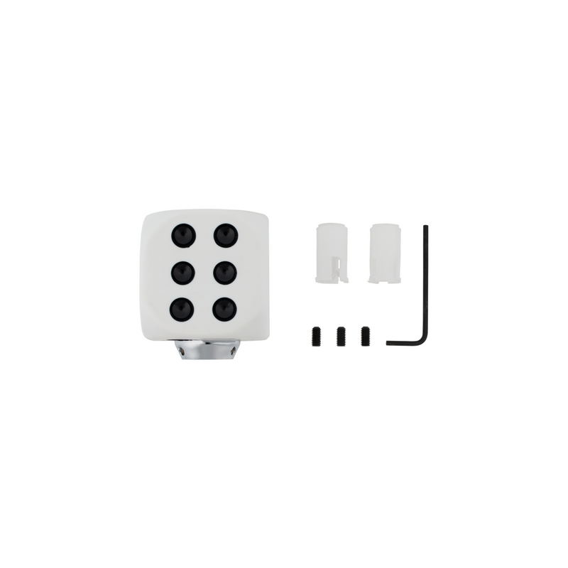 United Pacific Dice Gearshift Knob-White 70014