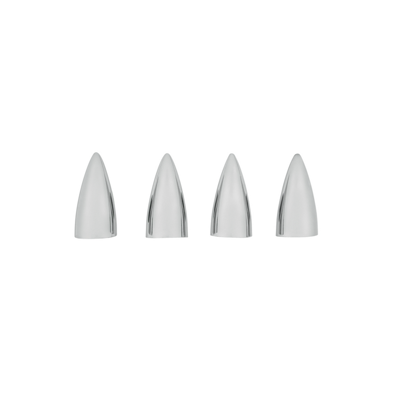 United Pacific Chrome Bullet Head Valve Caps (4-Pack) 70061