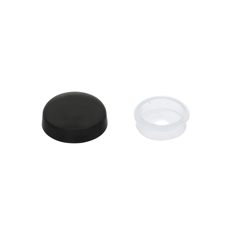 United Pacific Black Plastic Snap-On Cap For #6 And #8 Screw (Bulk) 70076B
