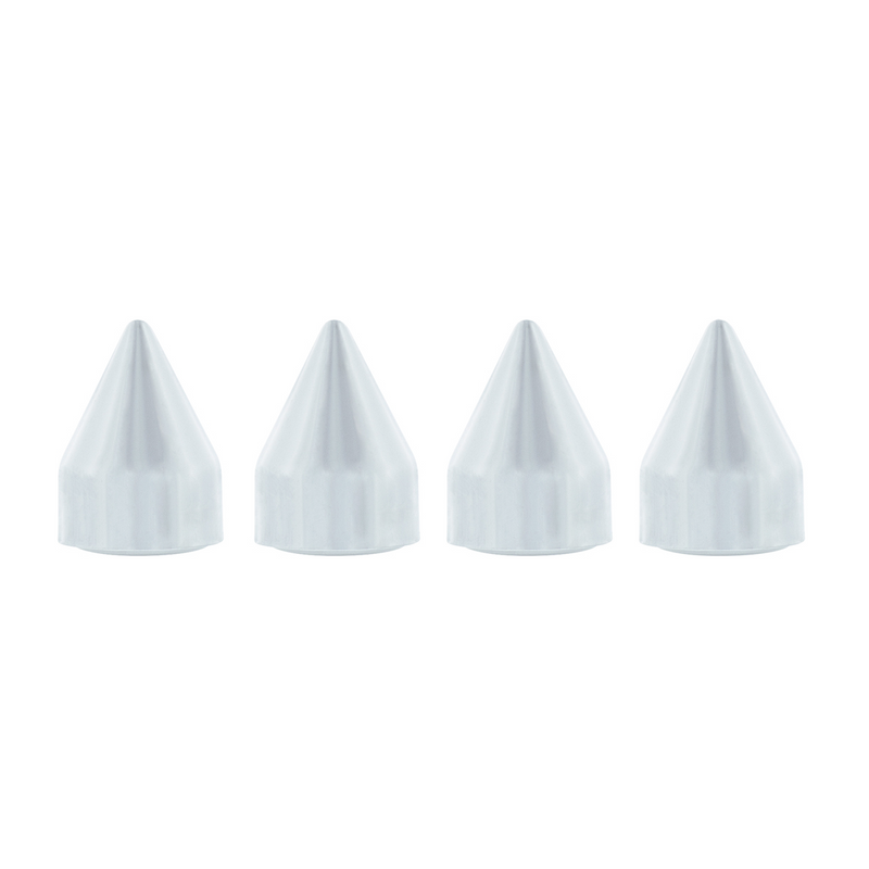 United Pacific Chrome Plastic Spike Snap-On Screw Head Covers For #10 And #12 Screws (4-Pack) 70084