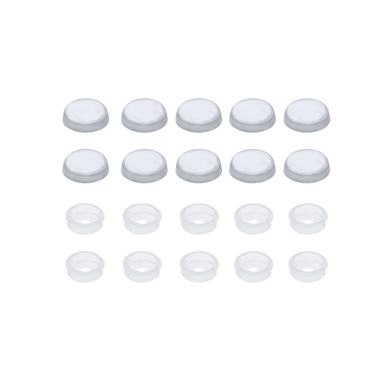 United Pacific Chrome Plastic Snap-On Screw Head Cover For #6 And #8 Screw (10-Pack) 70086