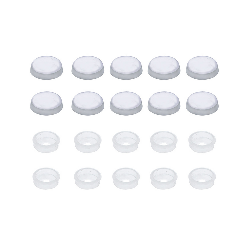 United Pacific Chrome Plastic Snap-On Screw Cover For #10 And #12 Screws (10-Pack) 70088