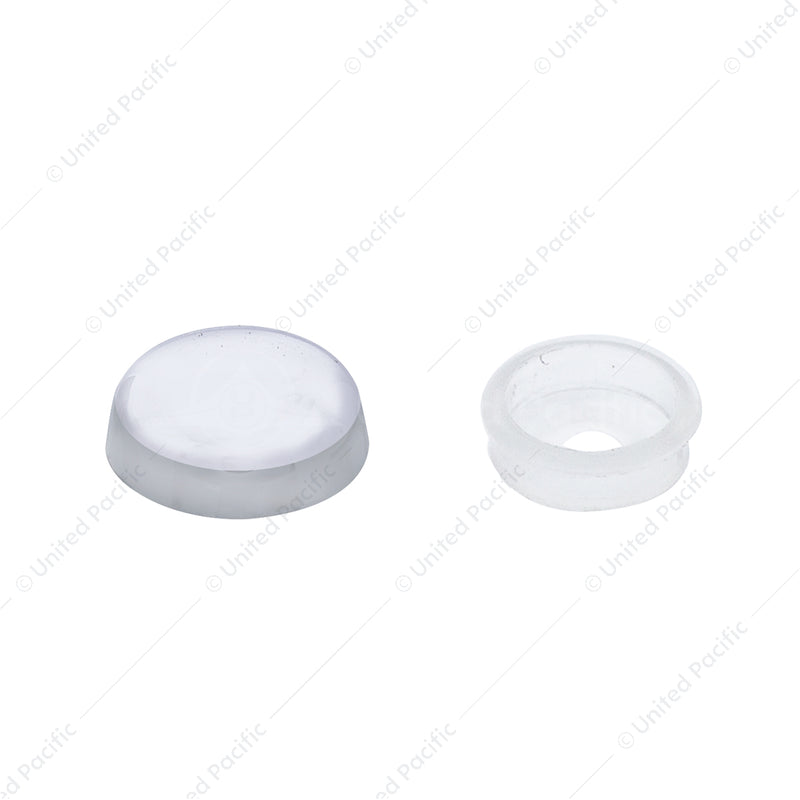 United Pacific Chrome Plastic Snap-On Screw Cover For #10 And #12 Screws (Bulk) 70088-1