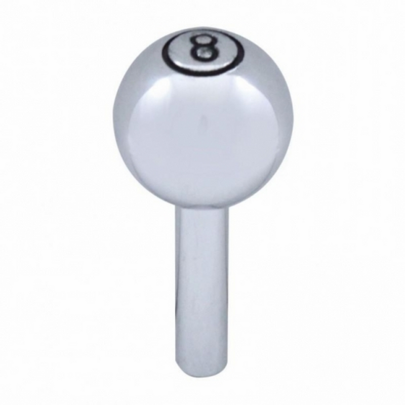United Pacific Chrome Large "8" Ball Door Lock Knobs (2pc/set) 70208