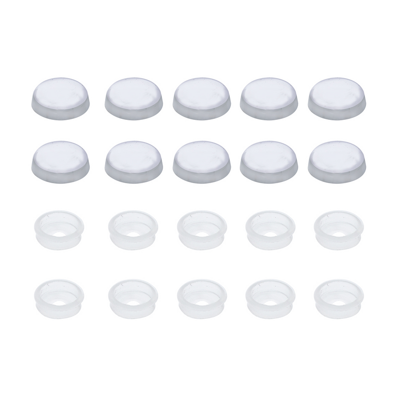 United Pacific Chrome Plastic Snap-On Screw Covers For 1/4" Screw (10-Pack) 70251