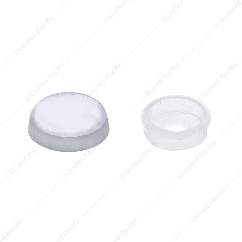 United Pacific Chrome Plastic Snap-On Screw Cap For 1/4" Screw (Bulk) 70251-1