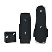 United Pacific Chrome Pedal Set with Black Insert for Kenworth, W900L, T800, T600