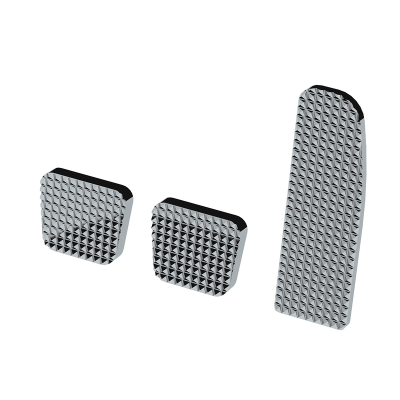 United Pacific Chrome Billet Aluminum Diamond Pedal Set For 2008-2017 Freightliner Cascadia/Coronado/M3 70361