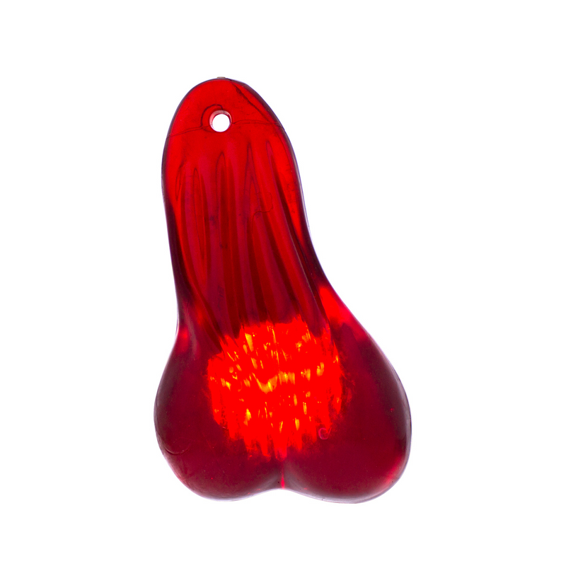 United Pacific 8-1/4" Tall Large Low-Hanging Rubber Balls With LED Light Red LED 70390