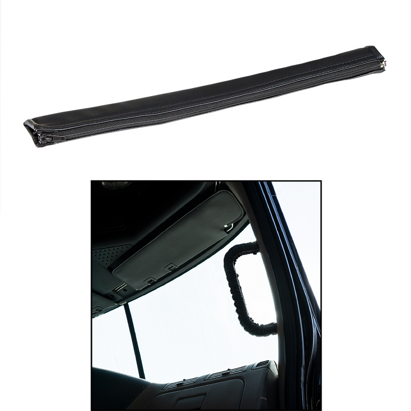 United Pacific 17" Driver Assist Grab Bar Cover Black Engineered Leather 70412