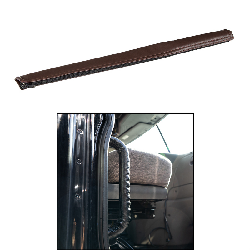 United Pacific 20.5" Driver Assist Grab Bar Cover Brown Engineered Leather 70415