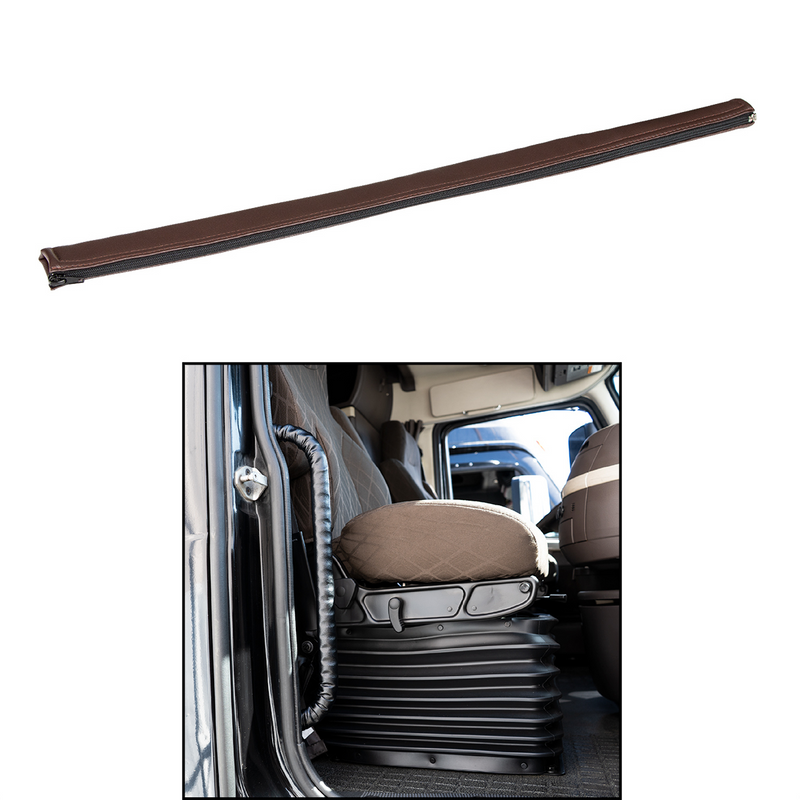 United Pacific 27.5" Driver Assist Grab Bar Cover Brown Engineered Leather 70419