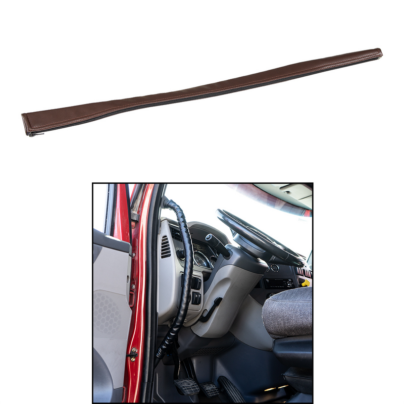 United Pacific 31.5" Driver Assist Grab Bar Cover Brown Engineered Leather 70421