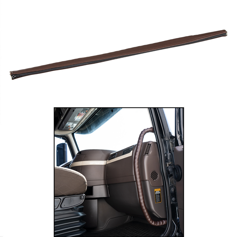 United Pacific 35" Driver Assist Grab Bar Cover Brown Engineered Leather 70423