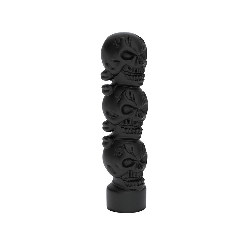 United Pacific 1/2"-13 Thread-On 3 Skull Candy Color Shift Knob-Matte Black 70538B