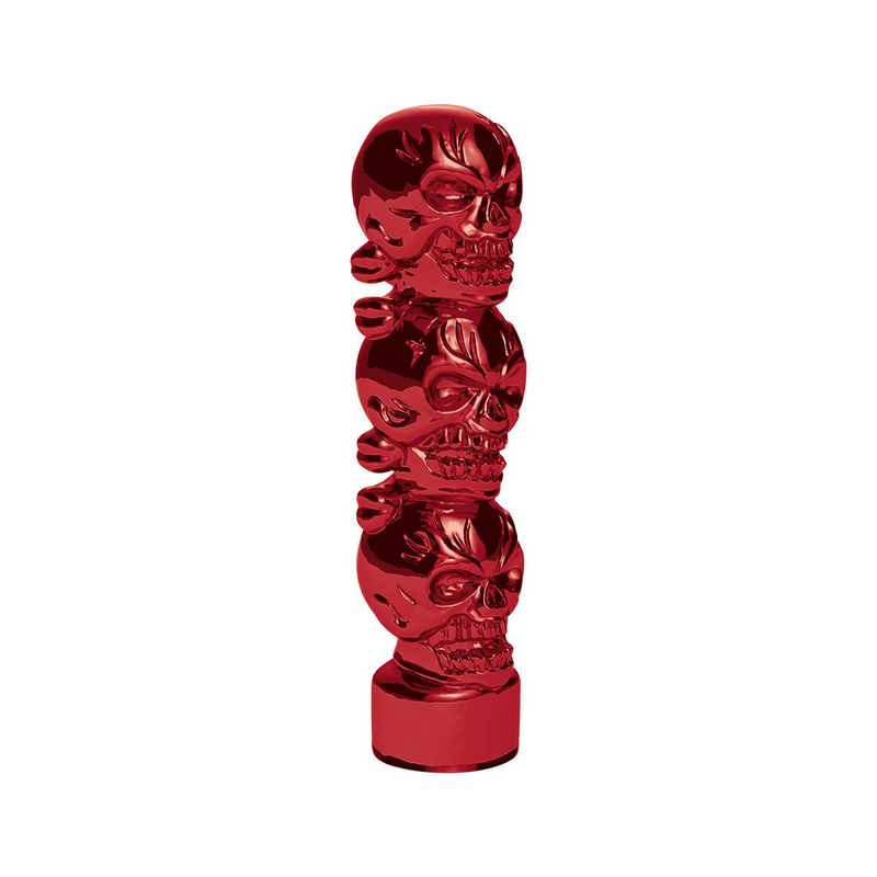 United Pacific 1/2"-13 Thread-On 3 Skull Candy Color Shift Knob-Candy Red 70543B