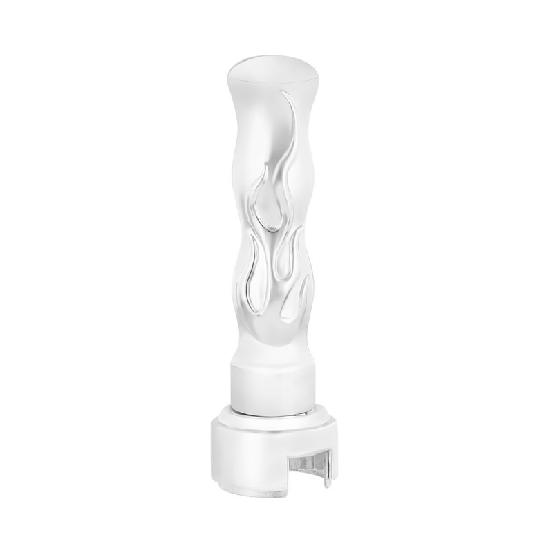 United Pacific Thread-On Flame Gearshift Knob With Adapter For Eaton Fuller 13/15/18 Speed Chrome 70574