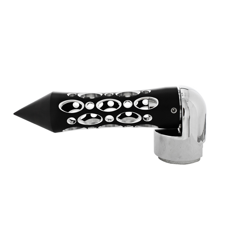 United Pacific Thread-On Daytona Style Spike Gearshift Knob With 13/15/18 Speed Adapter Black/Horizontal 70588