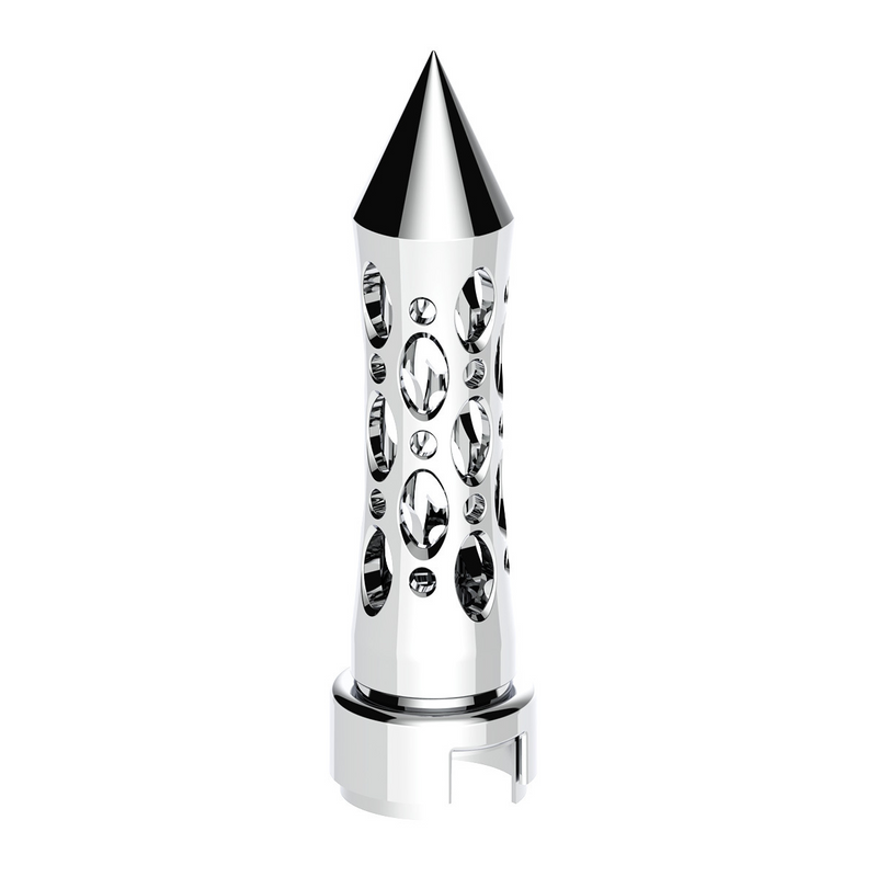 United Pacific M30X3.5 Thread-On Daytona Style Spike Gearshift Knob With 13/15/18 Speed Adapter Chrome/Vertical 70609