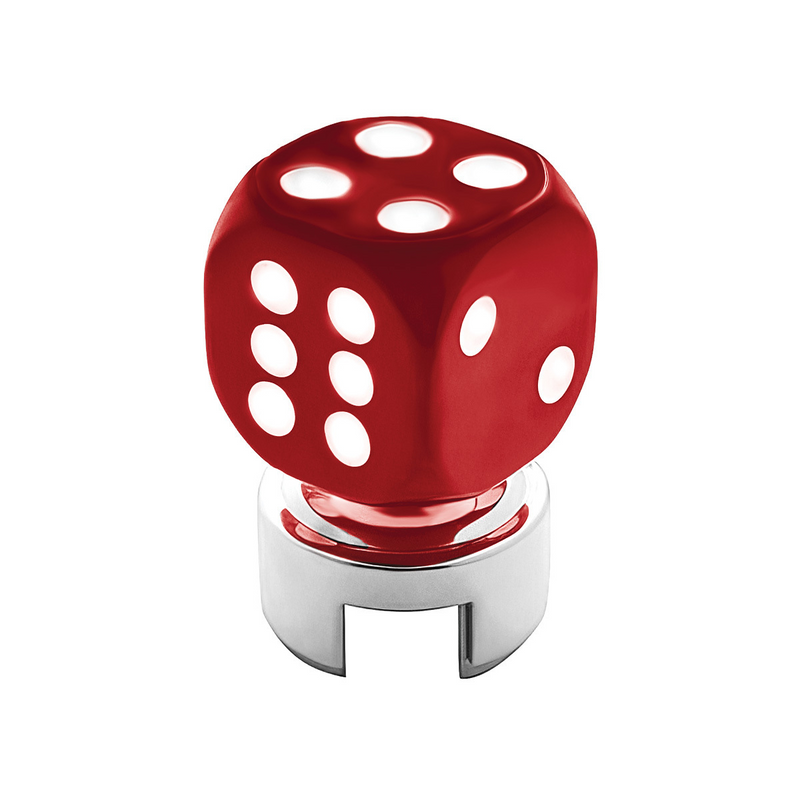 United Pacific Red Dice Gearshift Knob With 13/15/18 Speed Adapter 70615
