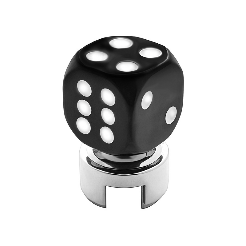 United Pacific Black Dice Gearshift Knob With 13/15/18 Speed Adapter 70617