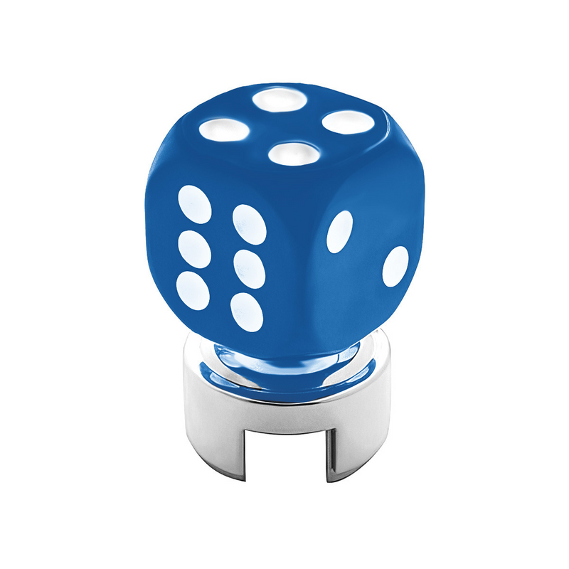United Pacific Blue Dice Gearshift Knob With 13/15/18 Speed Adapter 70618