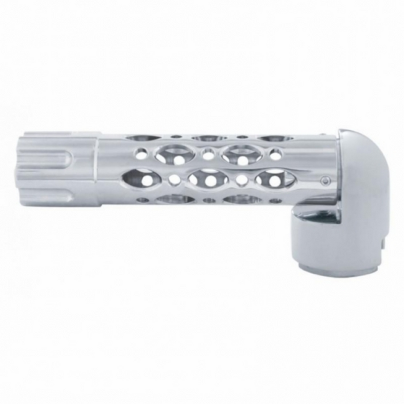 United Pacific Austin Style Gun Cylinder Gearshift Knob With 13/15/18 Speed Adapter Chrome/Horizontal 70648