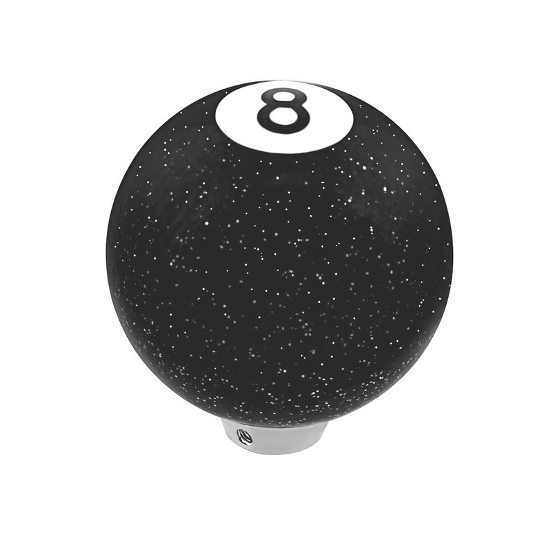 United Pacific Number 8 Pool Ball Gearshift Knob Gloss Black With Glitter 70660