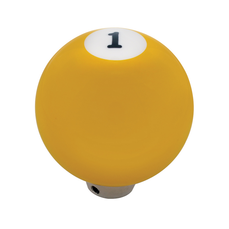 United Pacific Number 1 Pool Ball Gearshift Knob Gloss Yellow 70661
