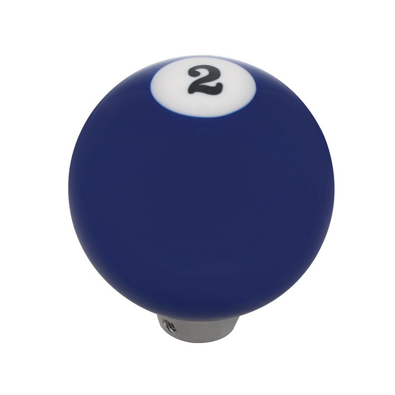 United Pacific Number 2 Pool Ball Gearshift Knob Gloss Blue 70662