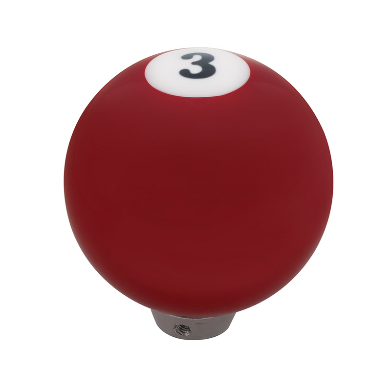 United Pacific Number 3 Pool Ball Gearshift Knob Gloss Red 70663