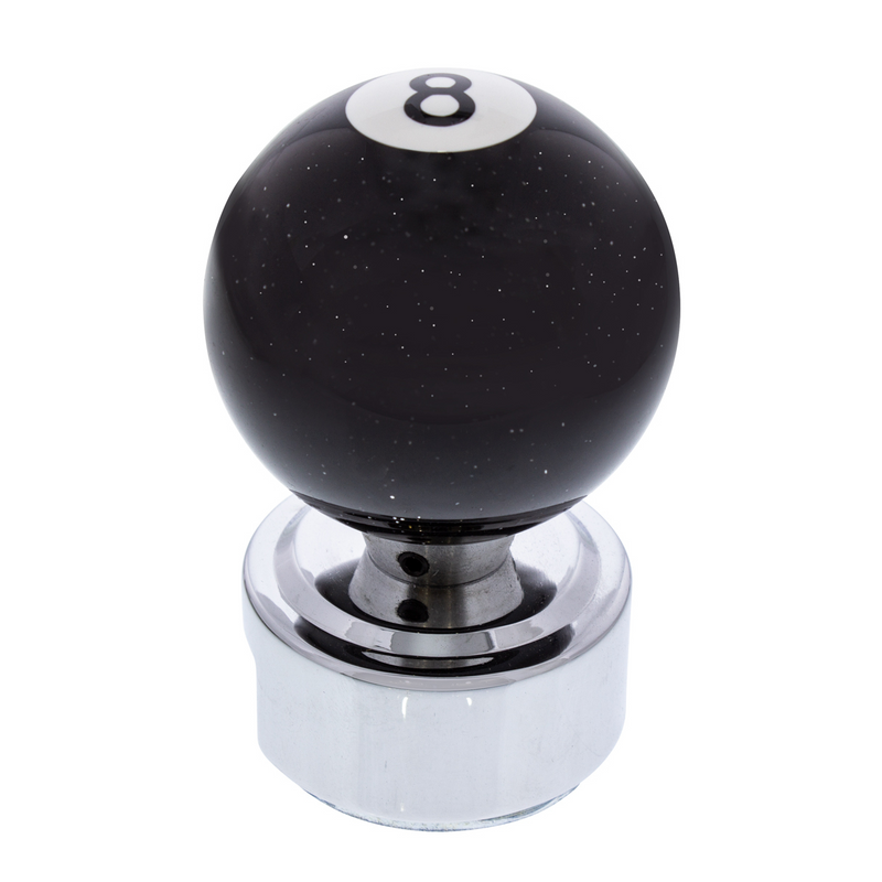 United Pacific Number 8 Pool Ball Gearshift Knob With Glitter For 13/15/18 Speed Eaton Style Shifters 70686