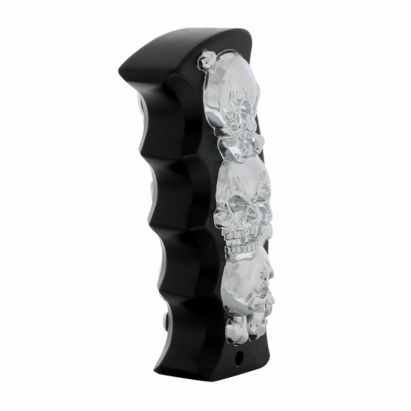 United Pacific Skulls Pistol Grip Gearshift Knob Black/Chrome 70711