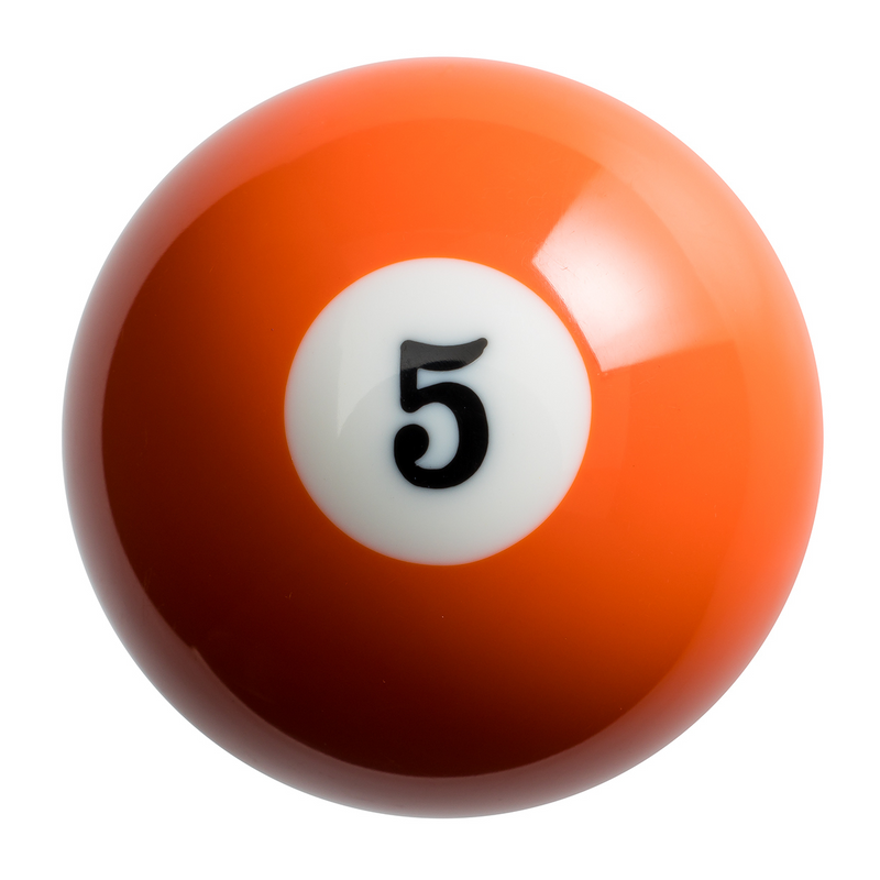 United Pacific Number 5 Pool Ball Gearshift Knob Gloss Orange 70755