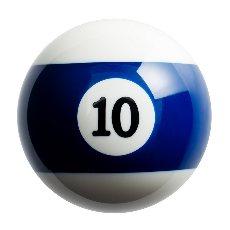 United Pacific Number 10 Pool Ball Gearshift Knob Gloss Blue Striped 70759