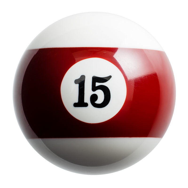 United Pacific Number 15 Pool Ball Gearshift Knob Gloss Maroon Striped 70764