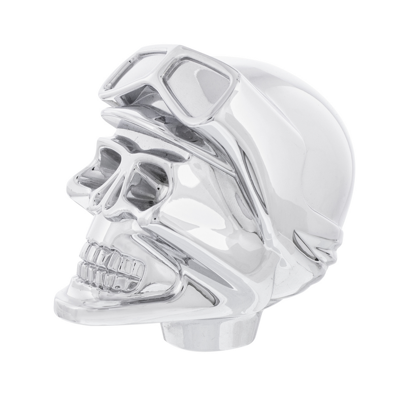 United Pacific Skull Biker 1/2"-13 Thread-on Shift Knob Chrome(Bulk) 70780B