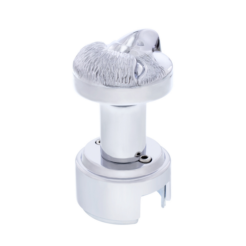 United Pacific Eagle Thread-On Gearshift Knob With 13/15/18 Speed Adapter Chrome 70791