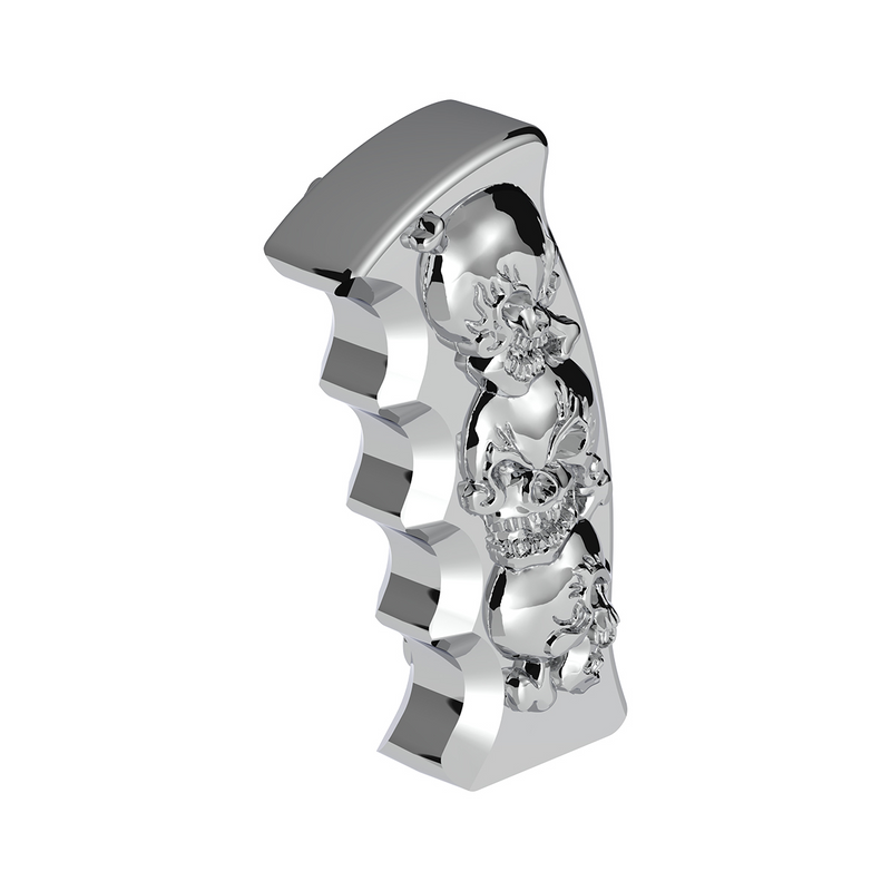 United Pacific Thread-On Skulls Pistol Grip Gearshift Knob Chrome 70811B