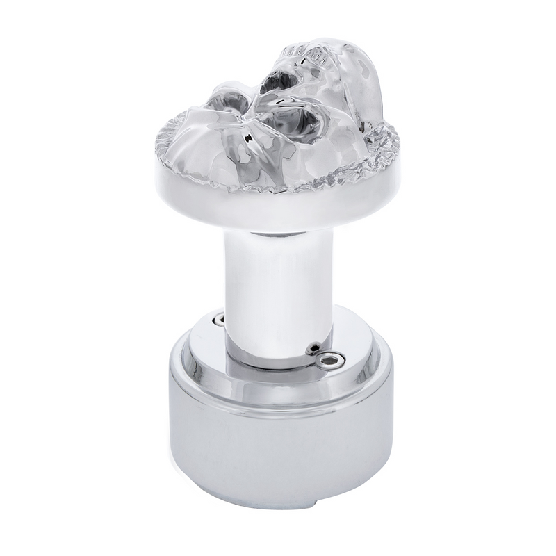 United Pacific Skull Thread-On Shift Knob & Adapter For Eaton Fuller Style 9/10 Shifter Chrome 70821